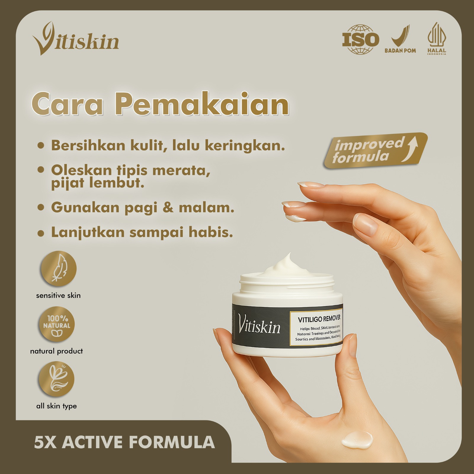 Salep Vitiskin Vitiligo Cream - Gambar 2