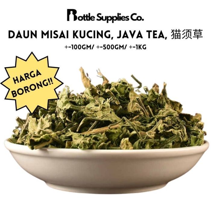 Daun Misai Kucing Kering, Teh Misai Kucing, Kumis Kucing/ Java Tea ...